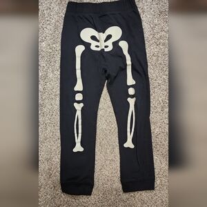 Kids Skeleton Print Black Joggers